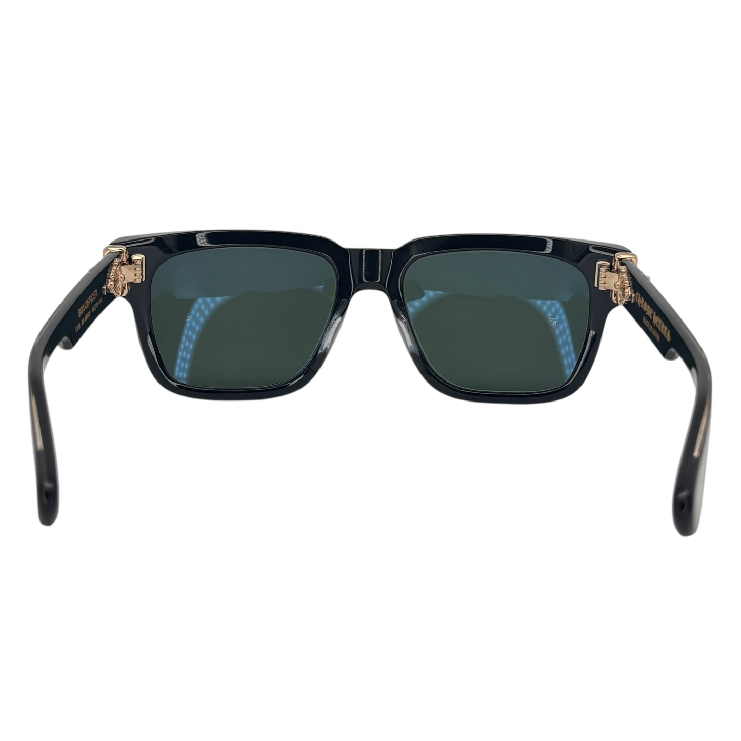 CHROME HEARTS BOX OFFICER BLACK GOLD GLASSES
