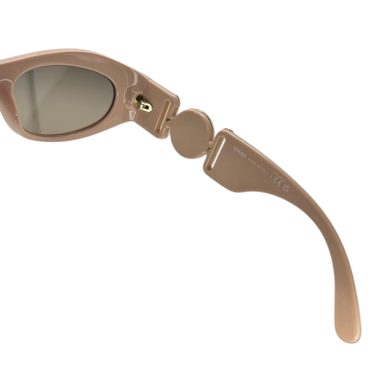 VERSACE MEDUSA HEAD CAT EYE SUNGLASSES NUDE