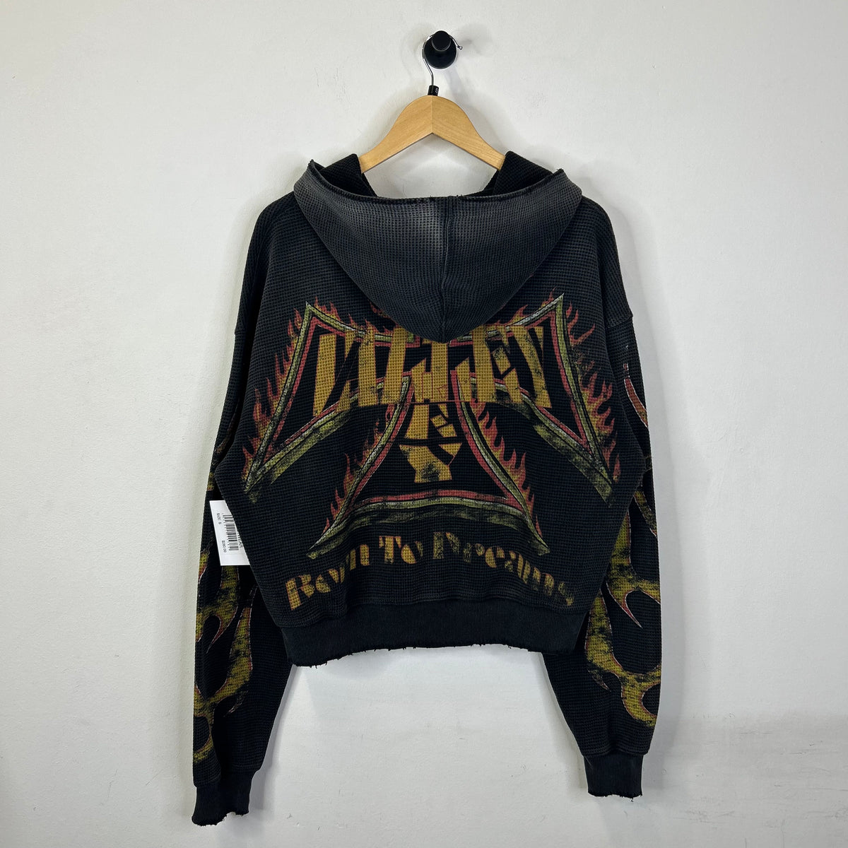 VALE FOREVER REBORN WAFFLE KNIT ZIP UP BLACK