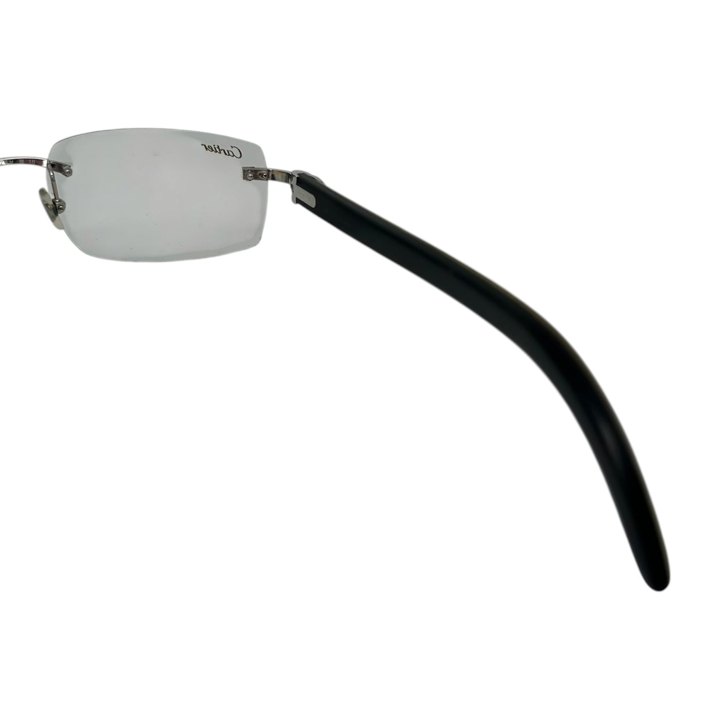 CARTIER SILVER/WHITE BUFFALO HORN GLASSES