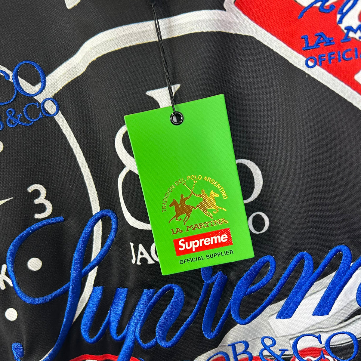 SUPREME X LA MARTINA X JACOB & CO JERSEY BLACK