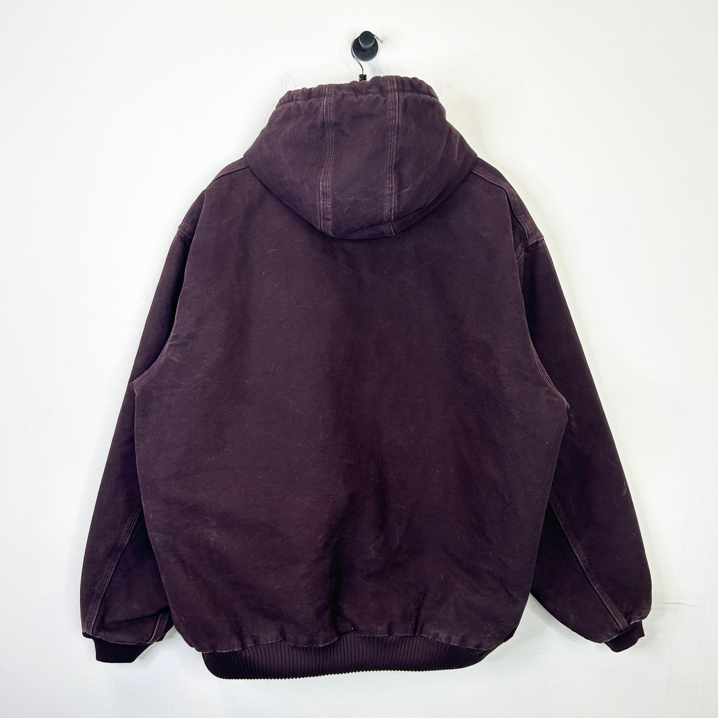 BURGUNDY RED J130 HOODED CARHARTT JACKET
