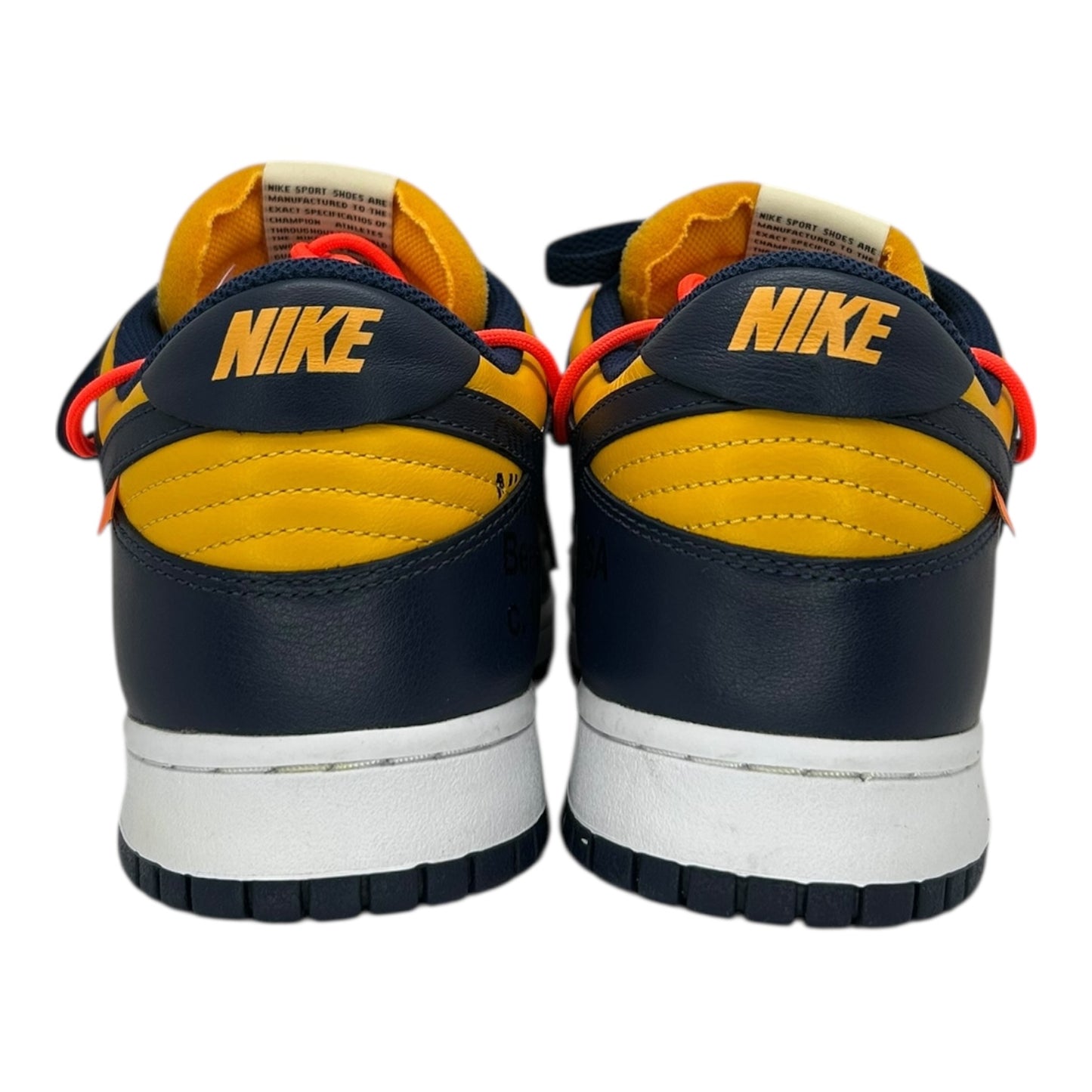 PREOWNED NIKE DUNK LOW OFF-WHITE UNIVERSITY GOLD