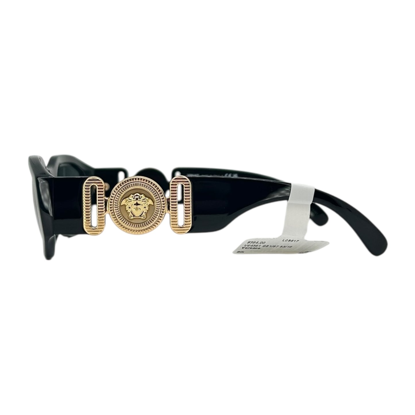VERSACE MEDUSA GOLD BLACK SUNGLASSES