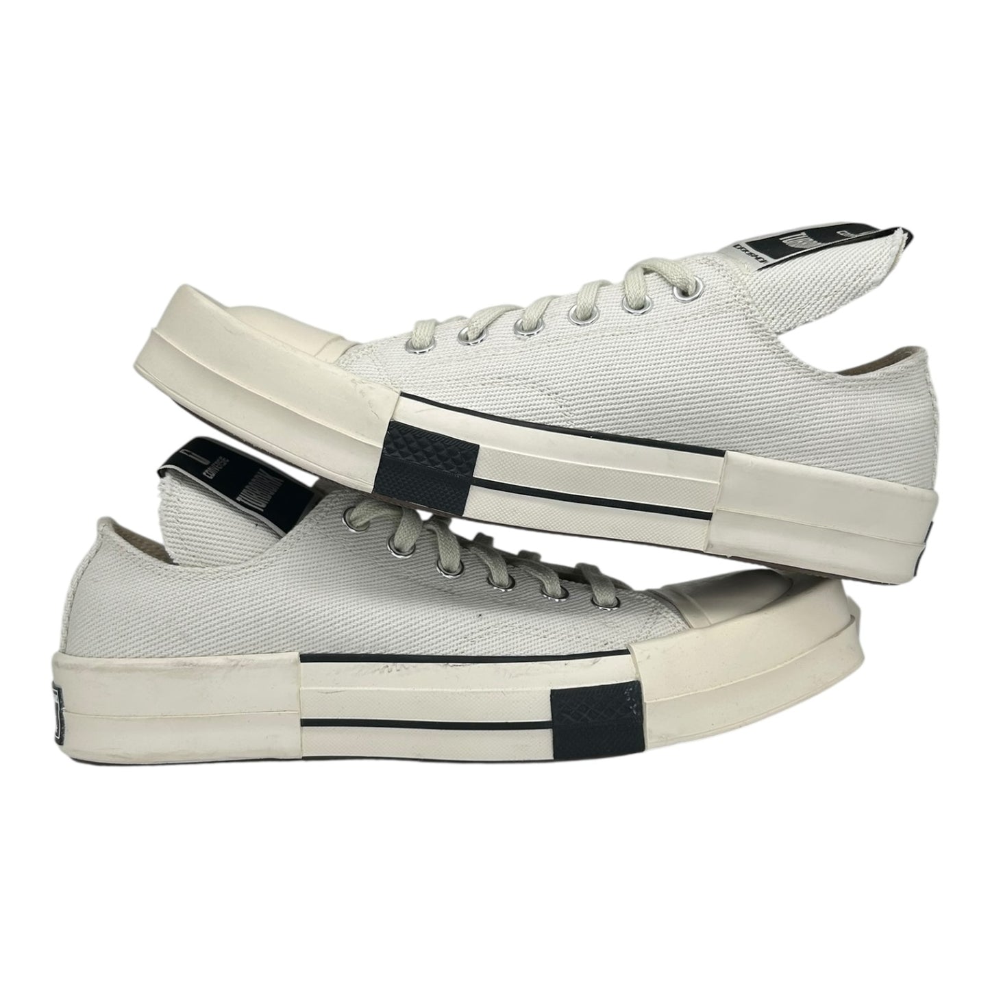 PREOWNED CONVERSE X DRKSHDW RICK OWNES LOW SNKR WHITE