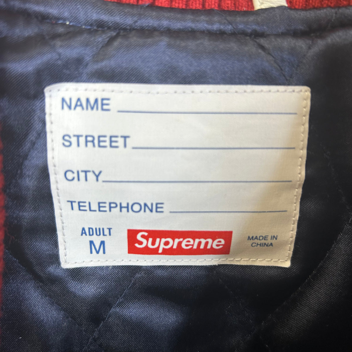 SUPREME DRILL TEAM VARSITY JACKET NAVY