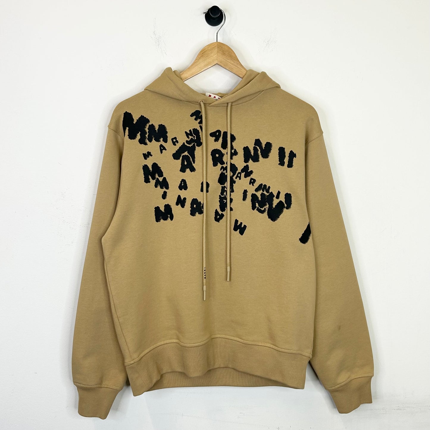 MARNI CHAOS LOGO TAN HOODIE