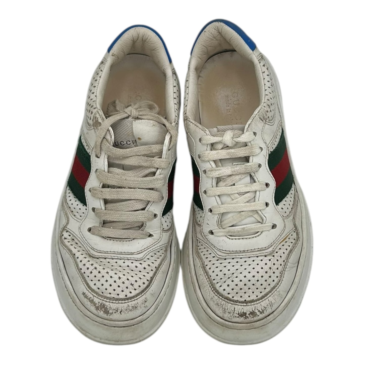 PREOWNED GUCCI CHUNKY GG WEB SNEAKERS
