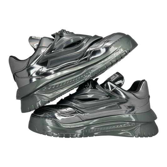 PREOWNED VERSACE ODISSEA GUNMETAL SNEAKER