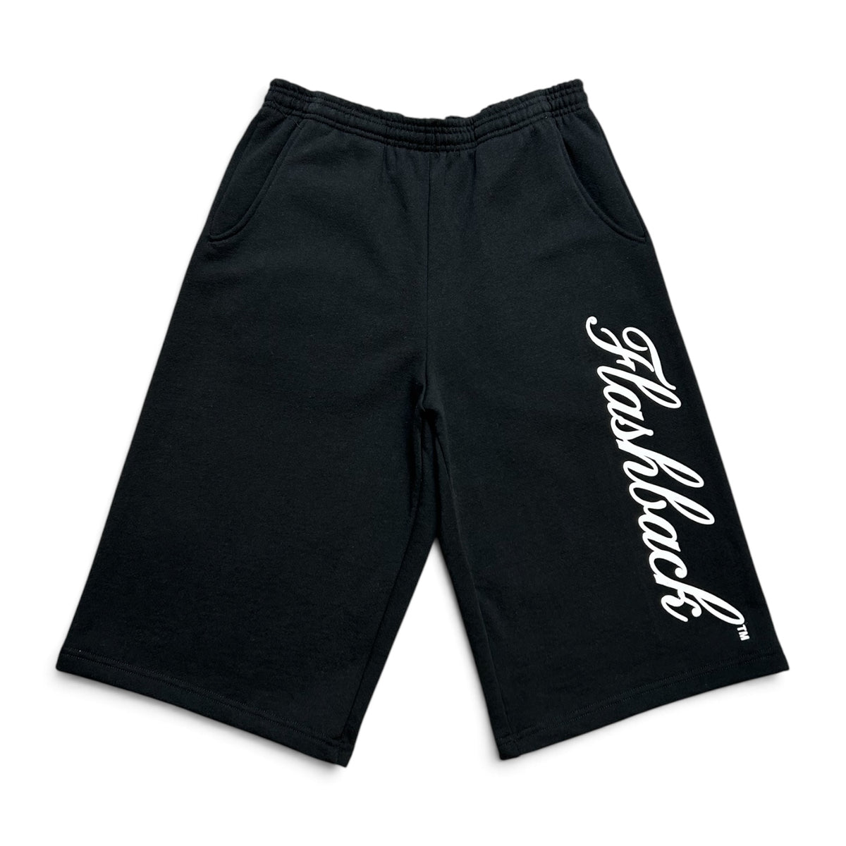 FLASHBACK BLACK SCRIPT LOGO SWEATSHORT