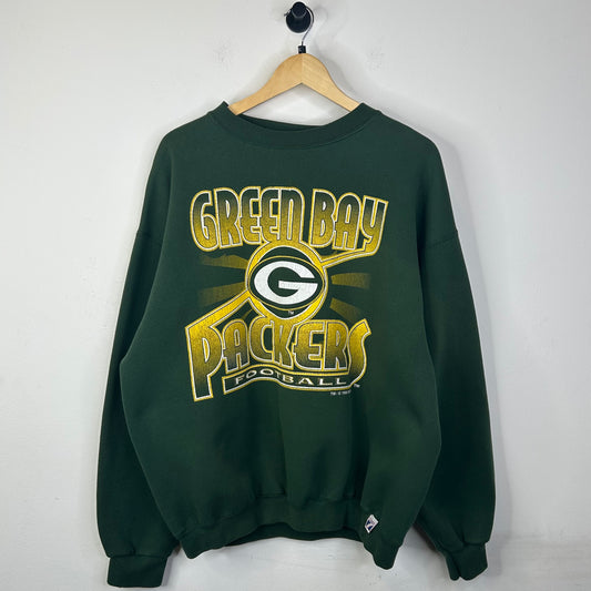 PACKERS FOOTBALL 1995 GREEN CREWNECK