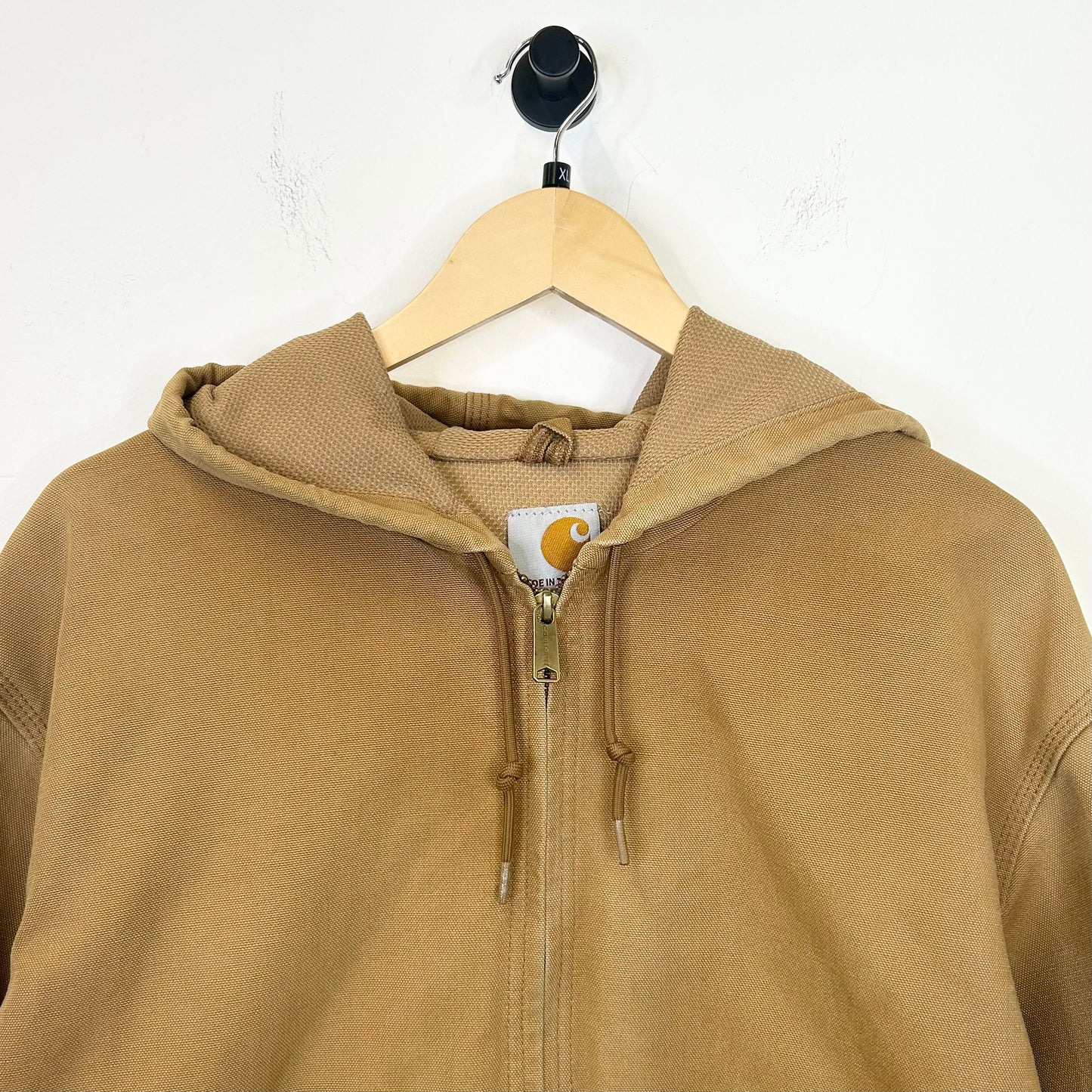 CARHARTT TAN HOODED THERMAL LINED JACKET