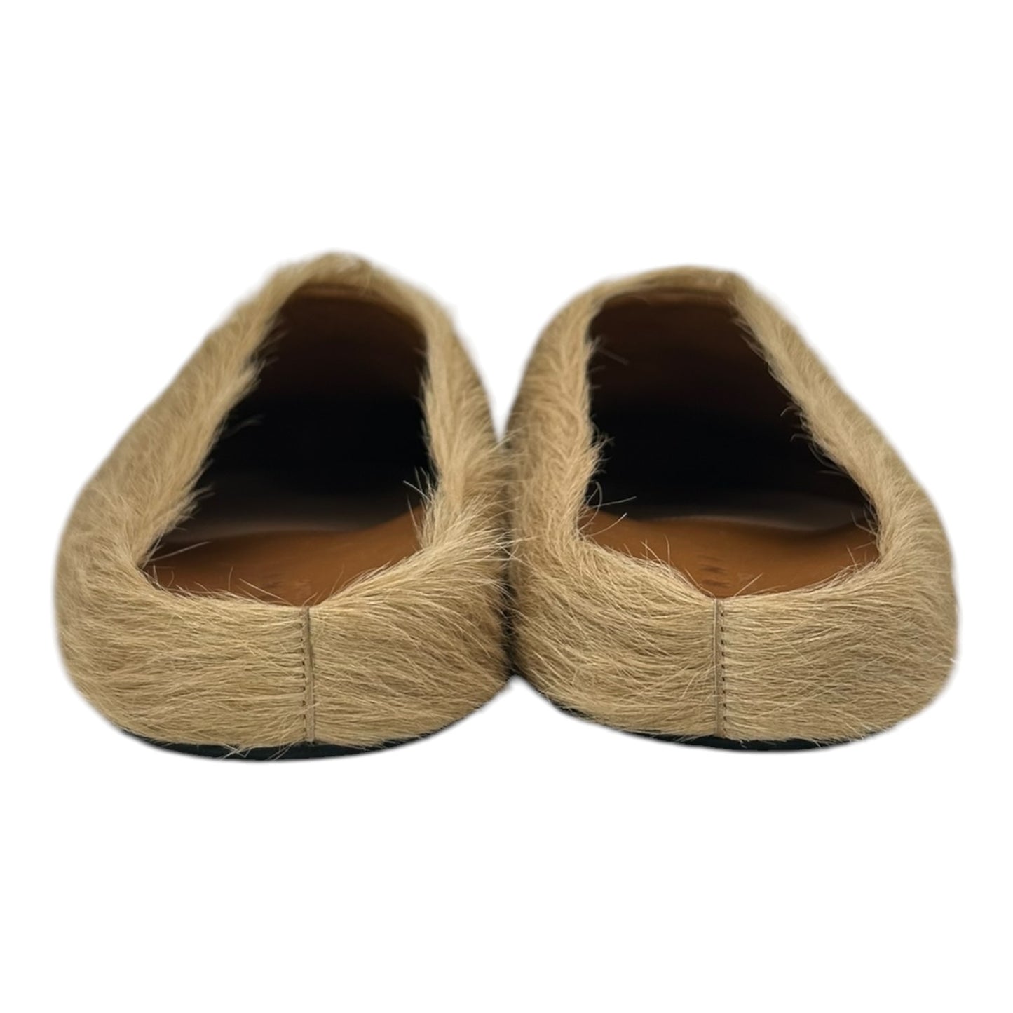 PREOWNED MARNI FUSSBETT BROWN SLIDES