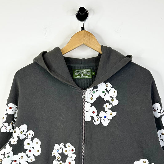 DENIM TEARS RHINESTONE WREATH ZIP UP