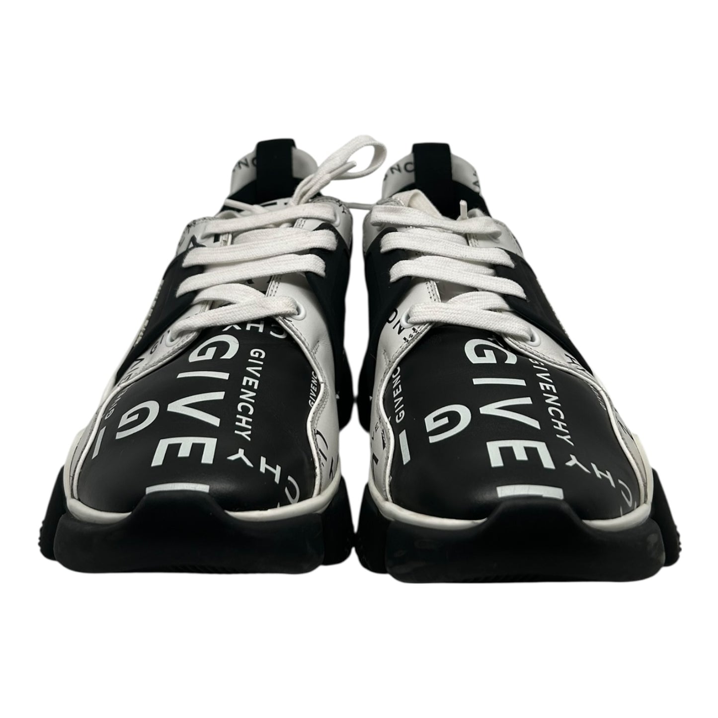 PREOWNED GIVENCHY JAW LOW BLACK AND WHITE