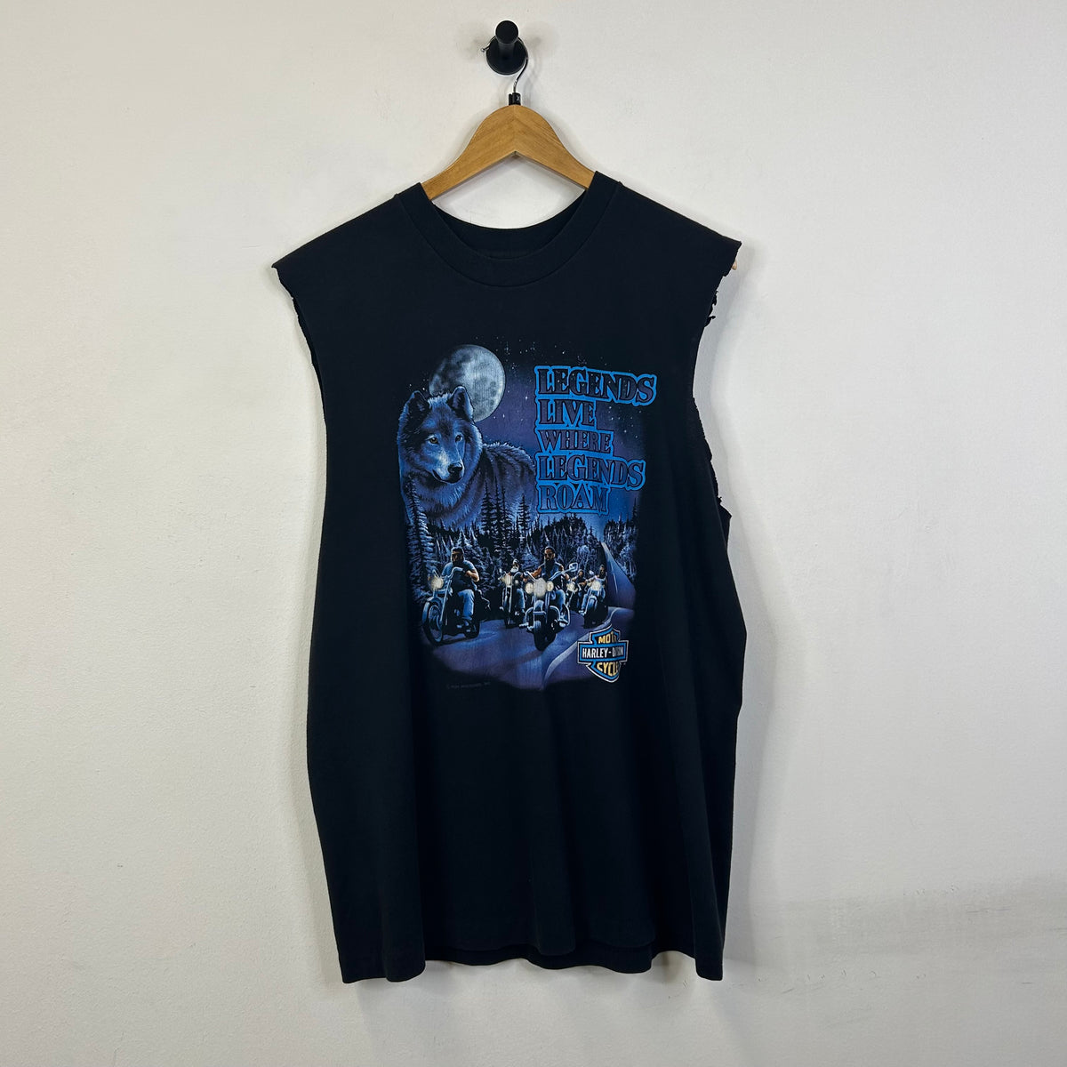HARLEY DAVIDSON VINTAGE 1991 WOLF GRAPHIC T-SHIRT