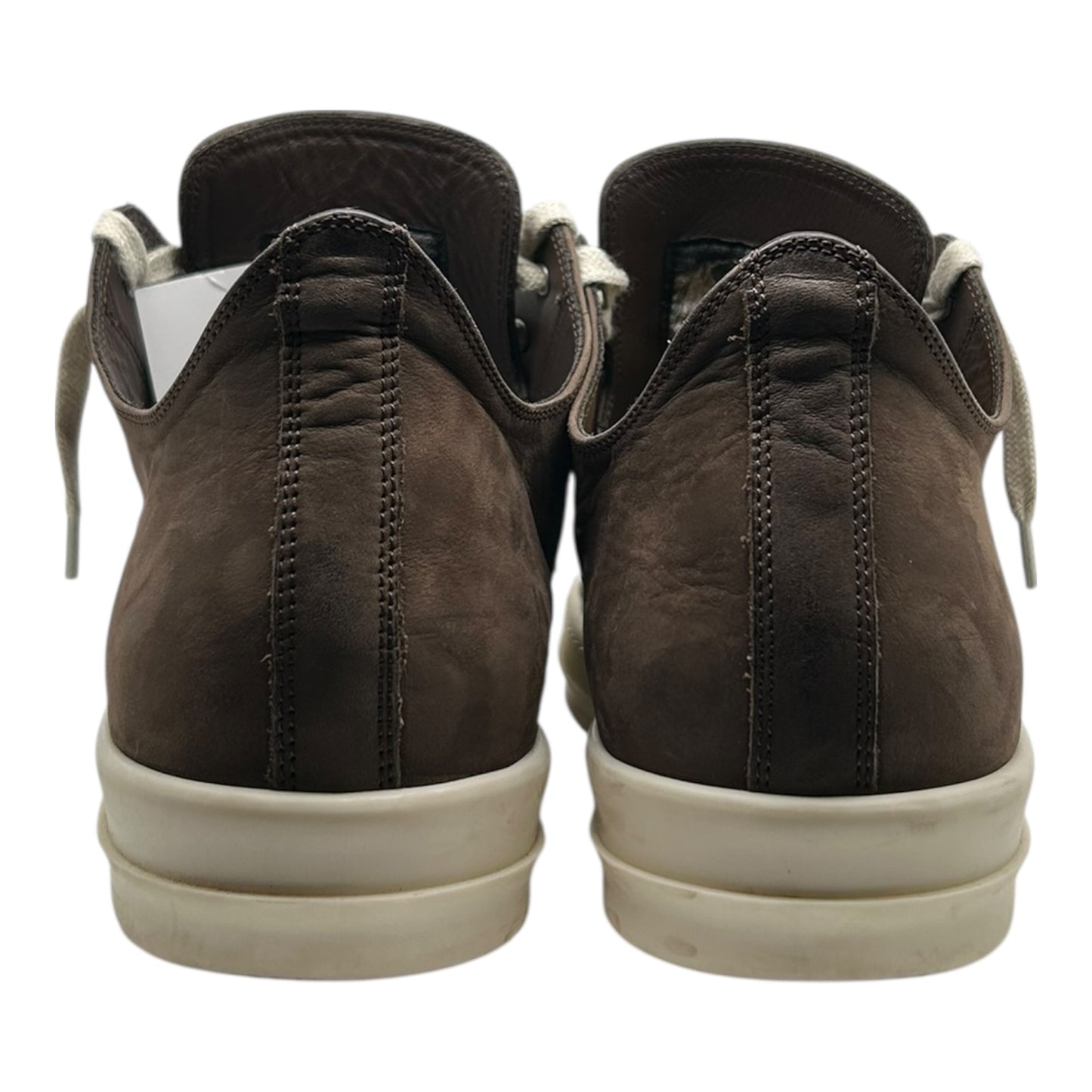 PREOWNED RICK OWENS RAMON LOW BROWN SUEDE