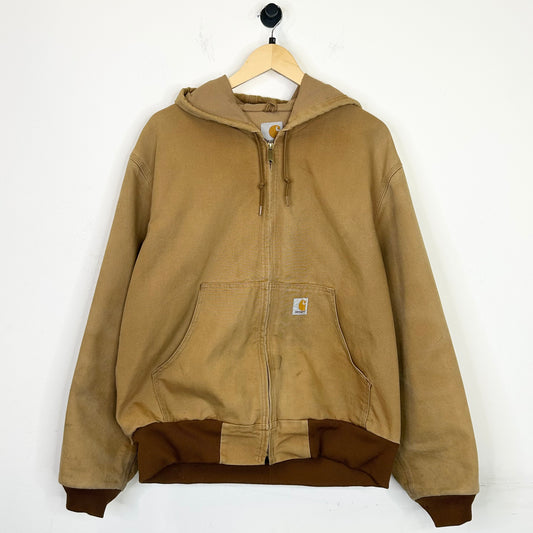 CARHARTT TAN HOODED THERMAL LINED JACKET