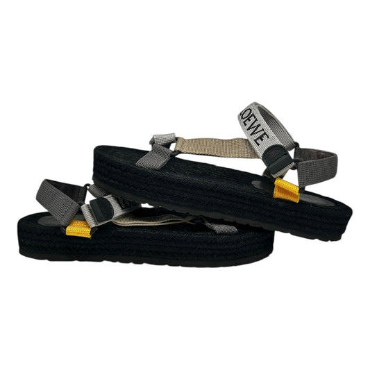 LOEWE BLACK STRAP SANDALS
