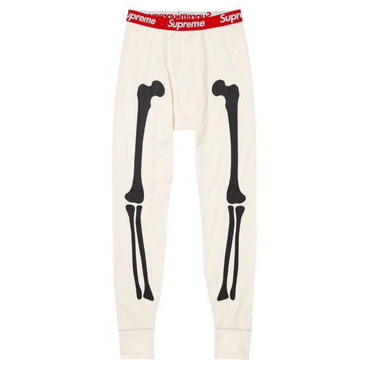 SUPREME X HANES THERMAL PANT WHITE