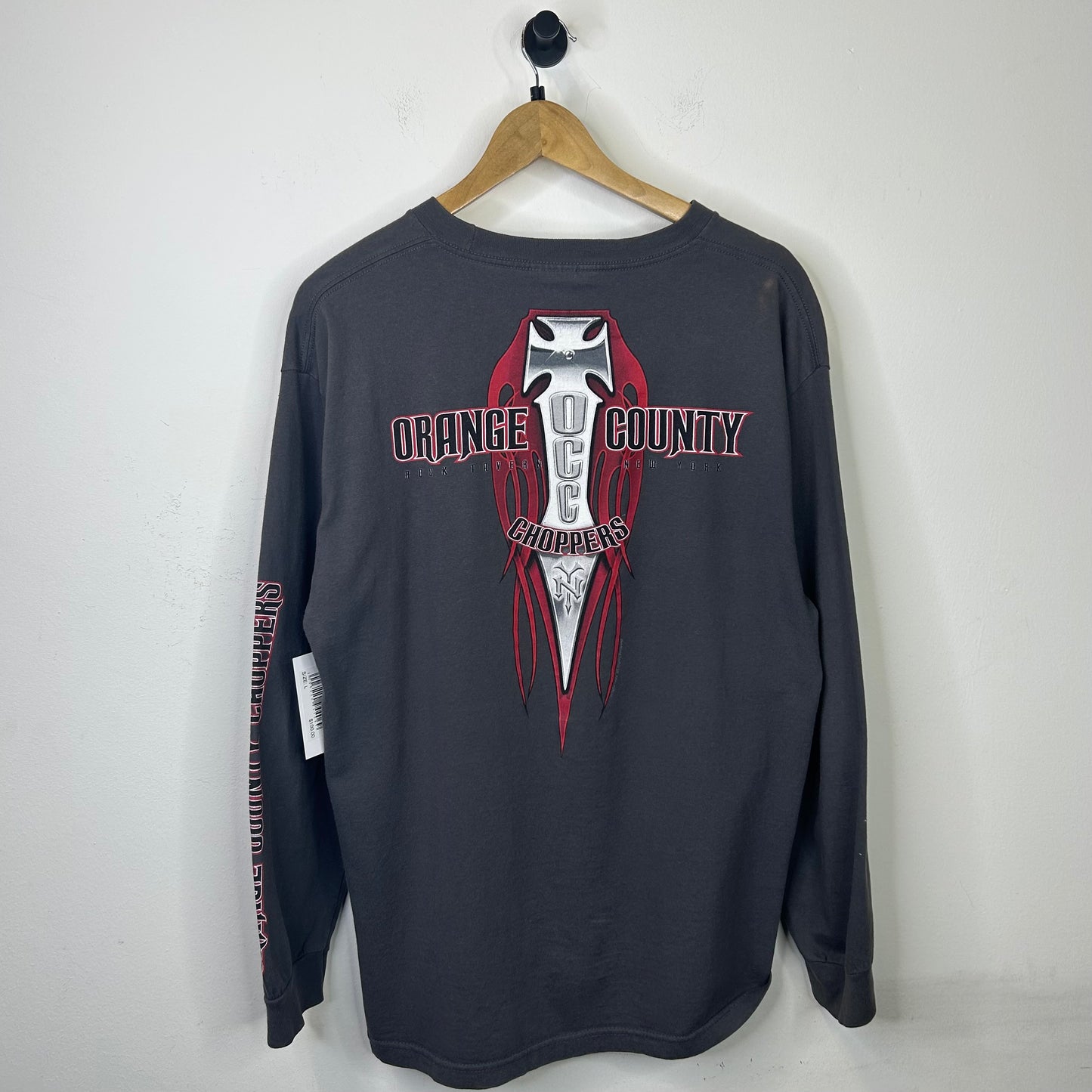 ORANGE COUNTY CHOPPERS GREY AND RED LONG SLEEVE