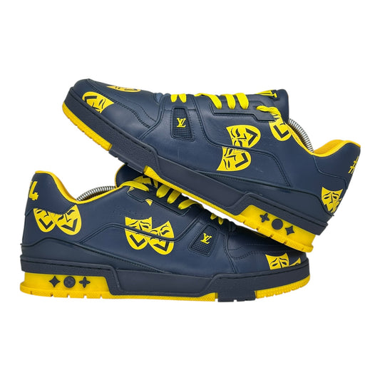 PREOWNED LOUIS VUITTON TRAINER NAVY YELLOW