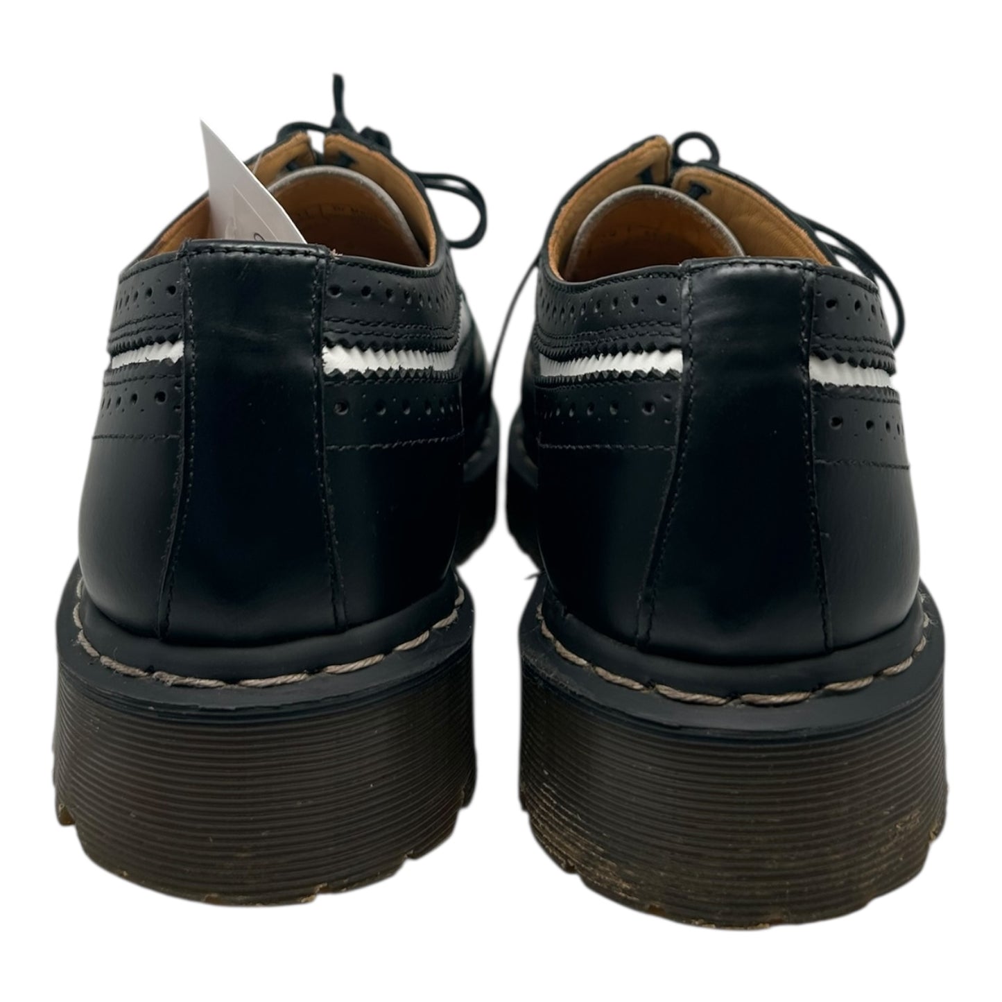 DR MARTENS 3989 BEX SMOOTH LEATHER BROGUE SHOE BLACK/WHITE