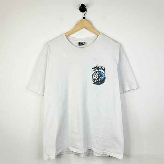 STUSSY BORN 8 RAISED TEE WHITE