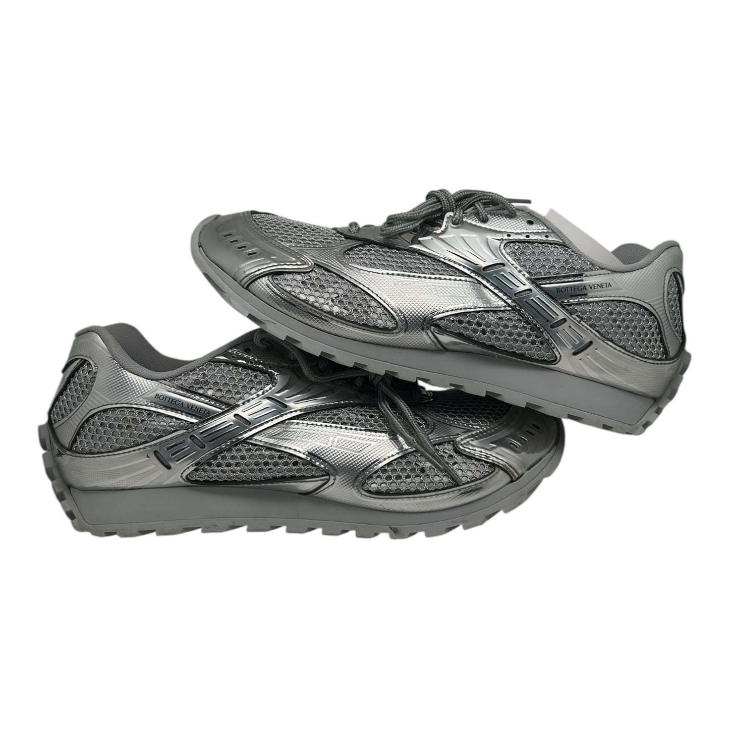 PREOWNED BOTTEGA VENETA ORBIT SNEAKER SILVER'