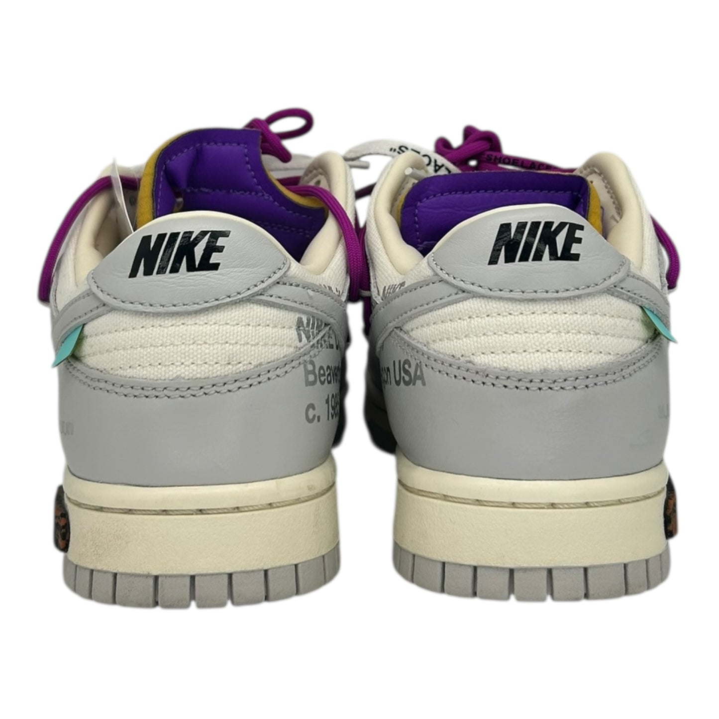 PREOWNED OFF WHITE X NIKE DUNK LOW LOT 28/50