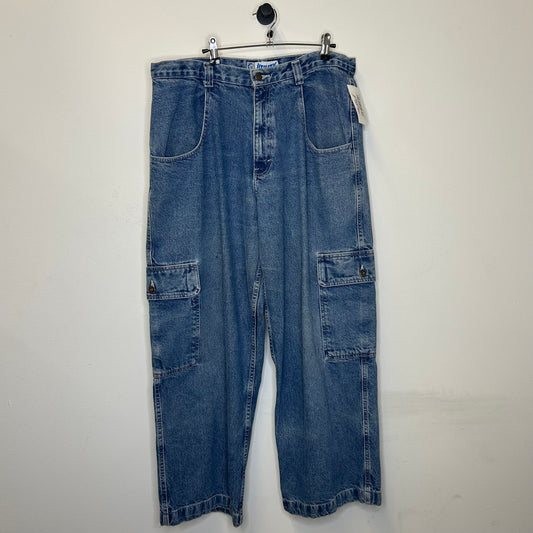 UTILITY FADED BLUE CARGO DENIM