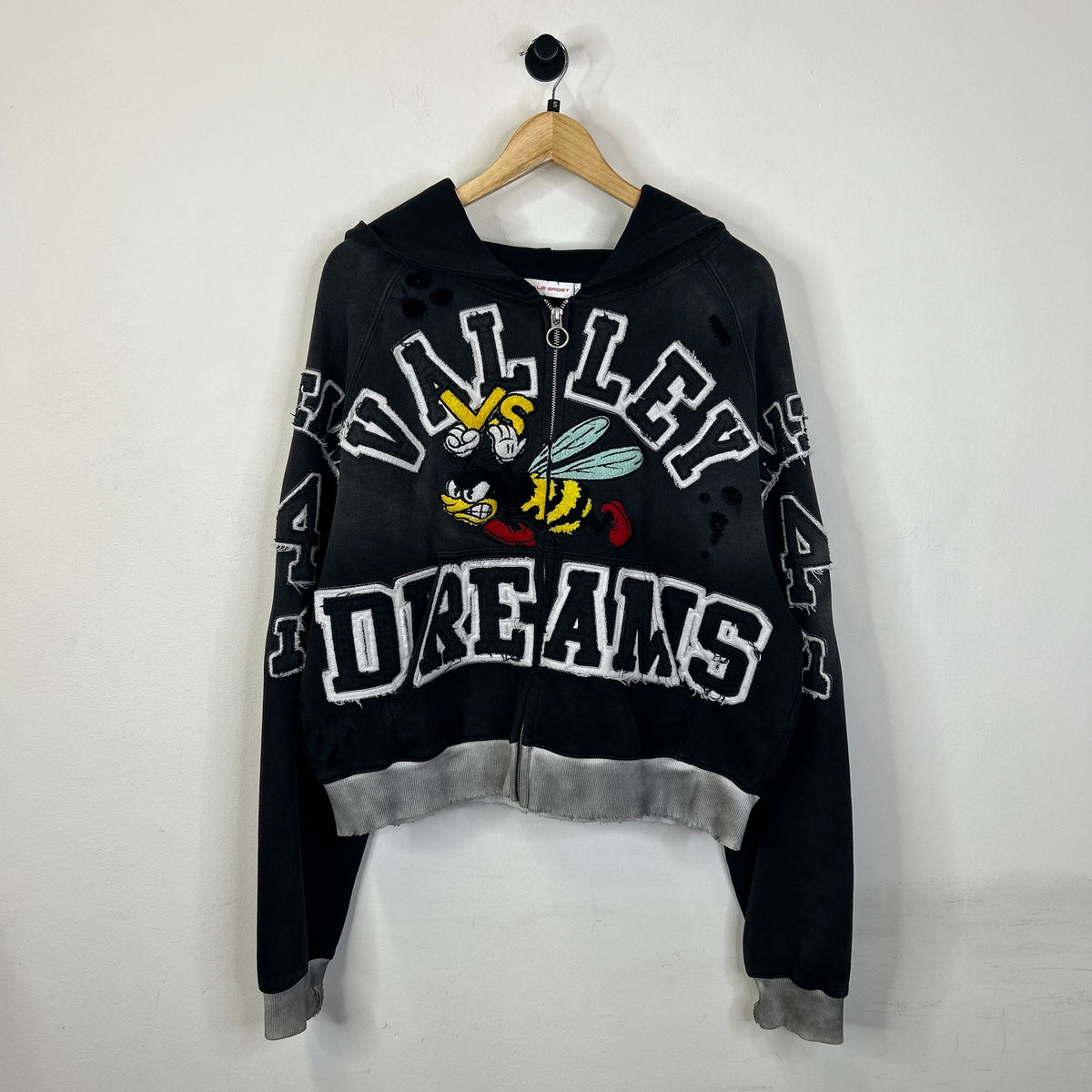 VALE FOREVER ANTHEM ZIP UP HOODIE BLACK