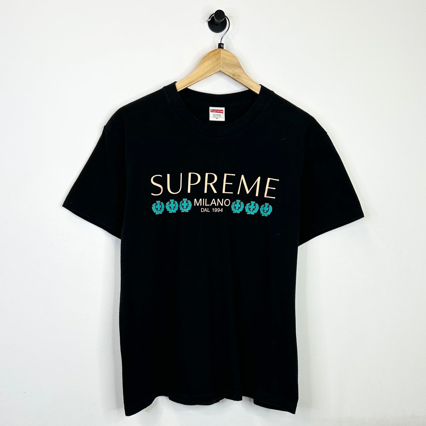 SUPREME MILANO DAL 1994 BLACK TEE
