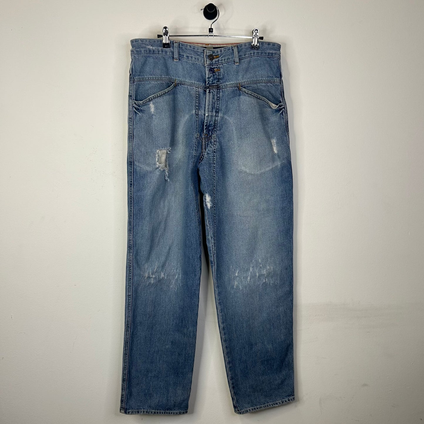 GIRBAUD BLUE JEAN RIPPED