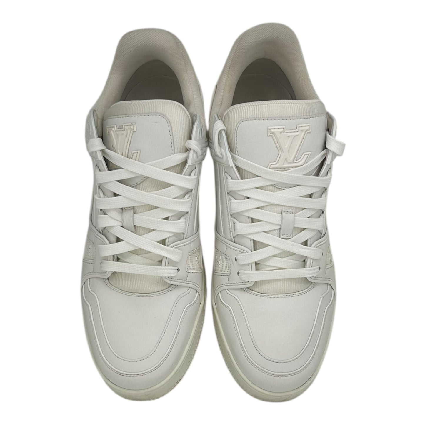 PRE OWNED LOUIS VUITTON TRAINER SNKR ALL WHITE