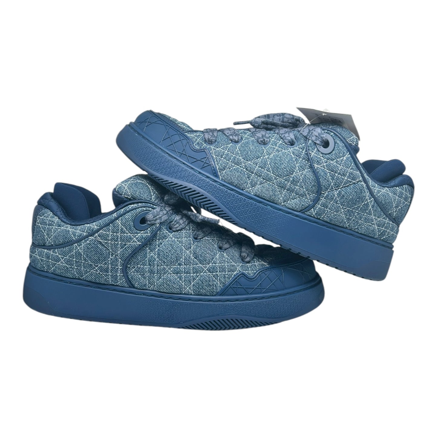 PREOWNED DIOR B9S SKATER SNEAKER NAVY BLUE