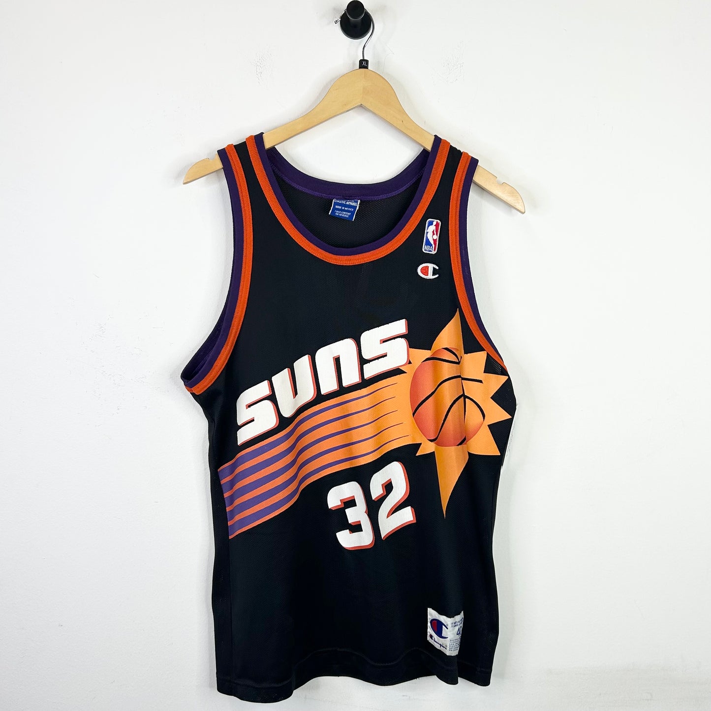 VINTAGE JASON KIDD PHOENIX SUNS BLACK CHAMPION NBA JERSEY SZ M