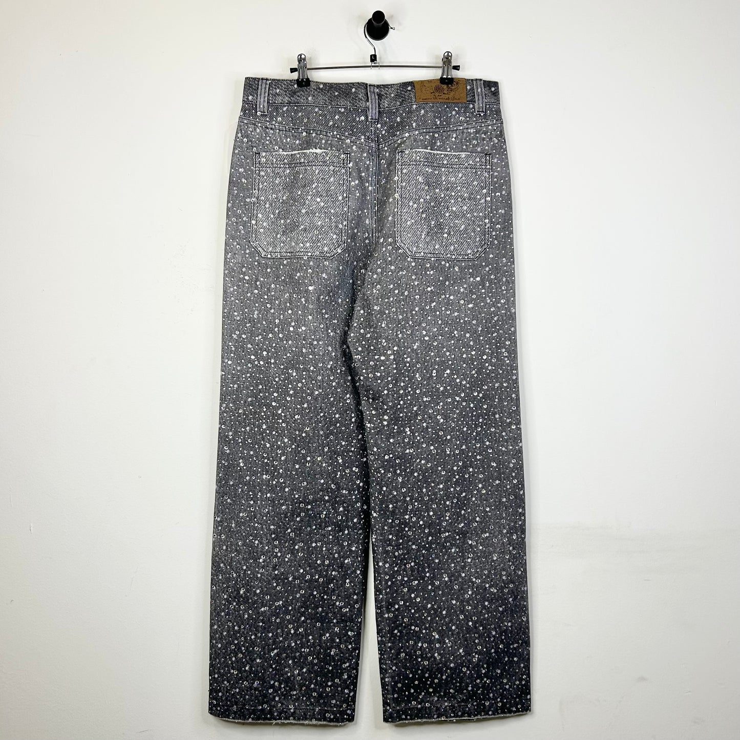 BIRTH OF A ROYAL CHILD RHINESTONE GREY DENIM