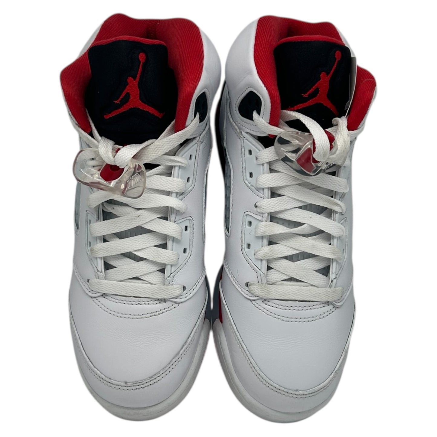 PREOWNED JORDAN 5 RETRO FIRE RED BLACK TONGUE