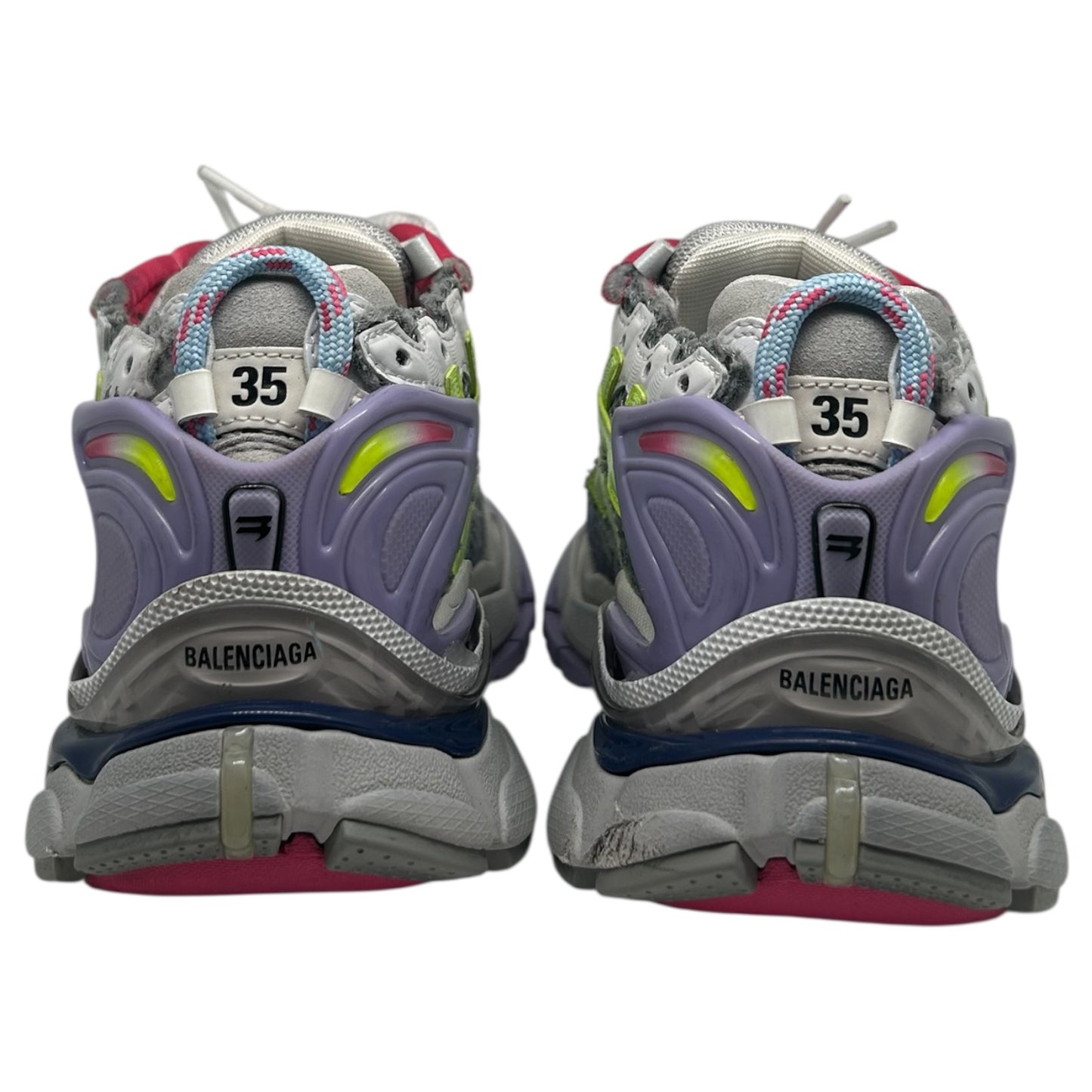 PREOWNED BALENCIAGA GREY MULTICOLOR RUNNER