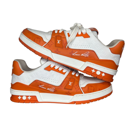 PREOWNED LOUIS VUITTON ORANGE MONOGRAM TRAINER