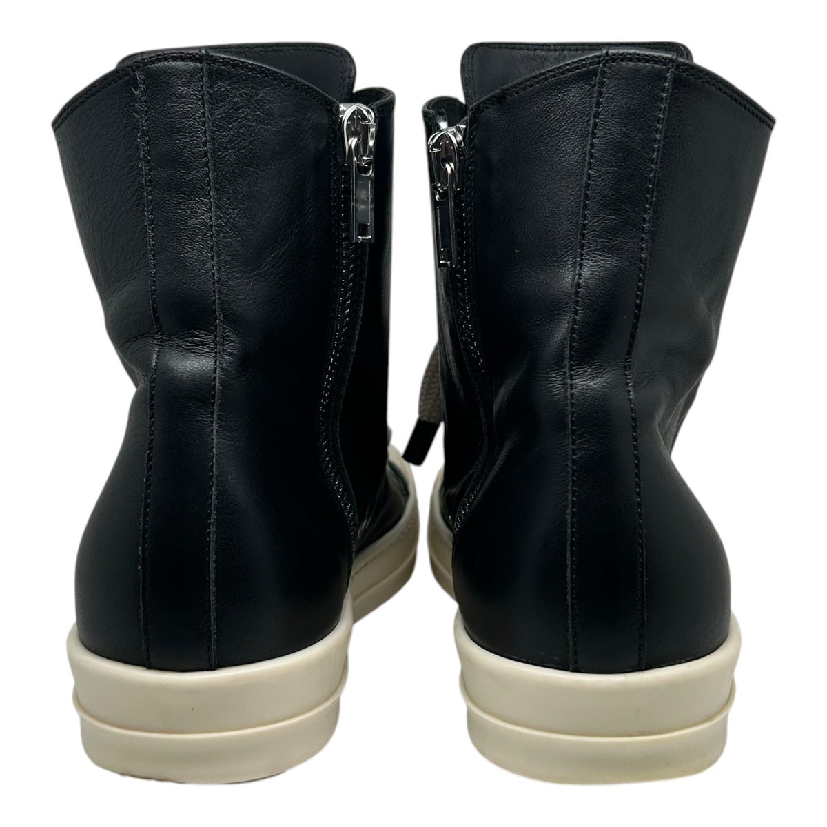 PREOWNED RICK OWENS JUMBOLACE SNEAKERS BLACK MILK
