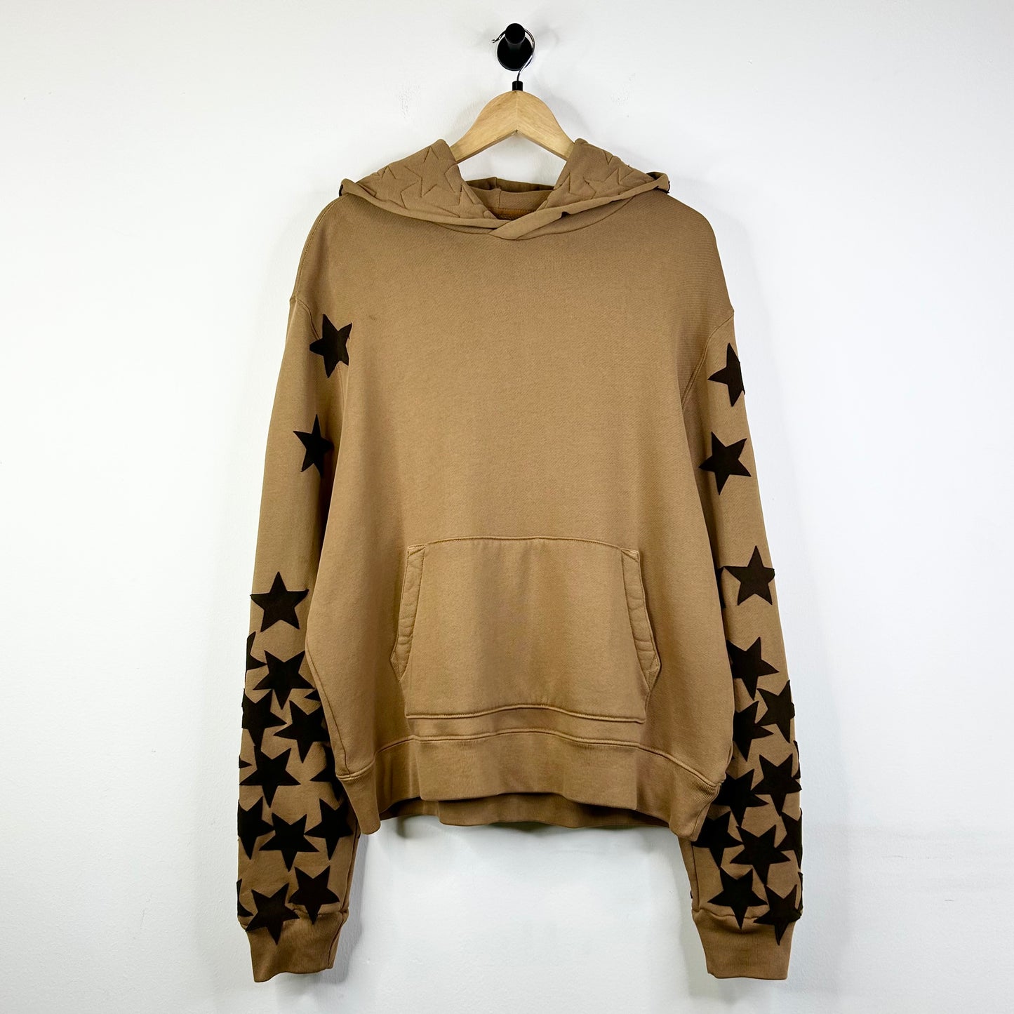 AMIRI CHEMIST STARS BROWN PULLOVER HOODIE