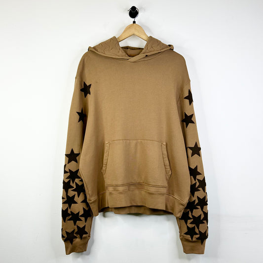 AMIRI CHEMIST STARS BROWN PULLOVER HOODIE