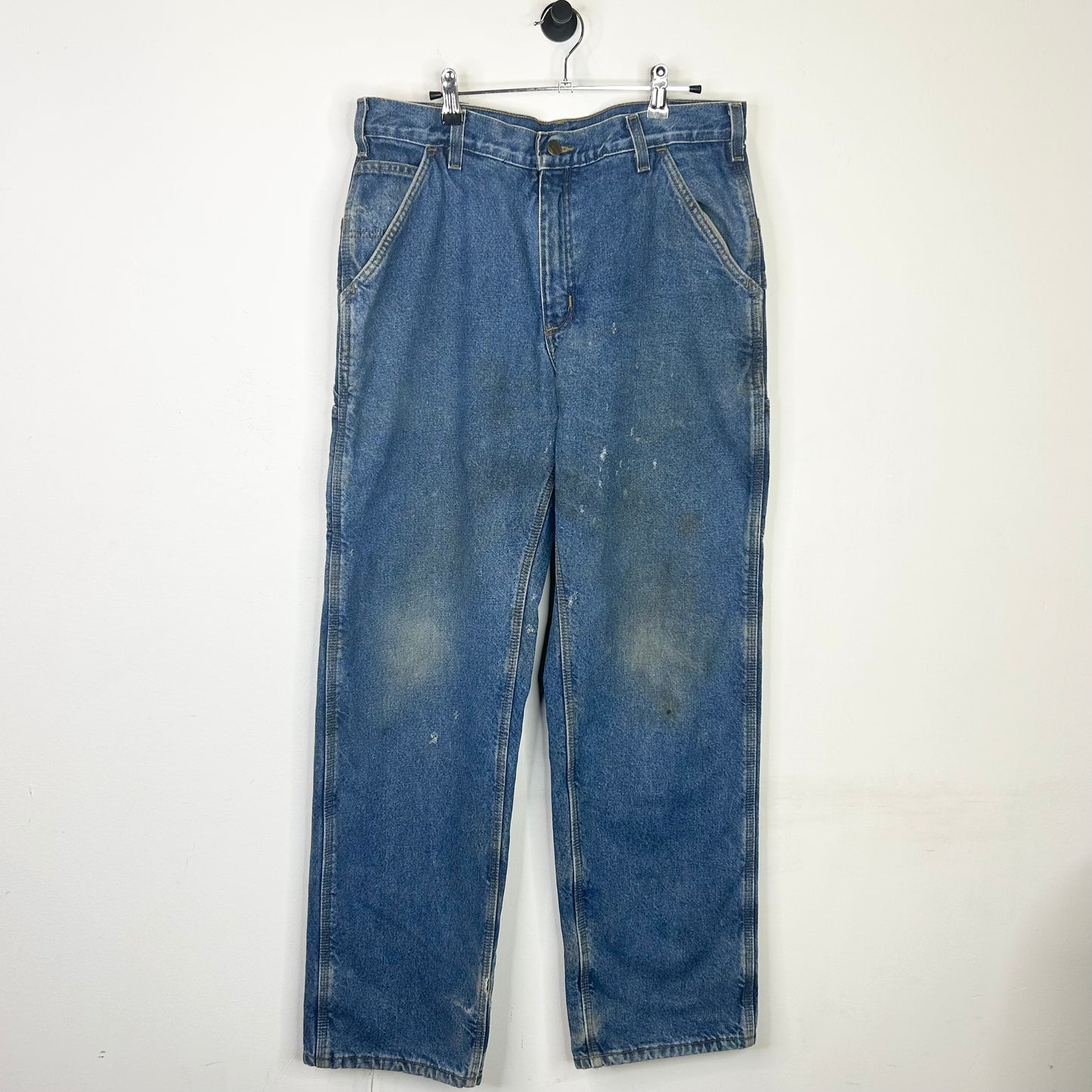 CARHARTT DISTRESSED LINED BLUE JEANS