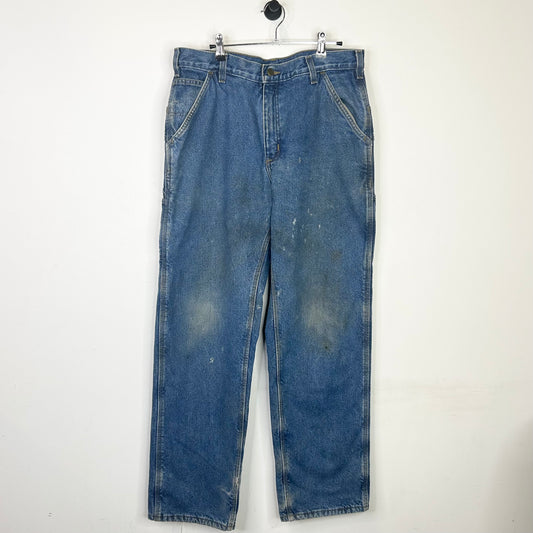 CARHARTT DISTRESSED LINED BLUE JEANS