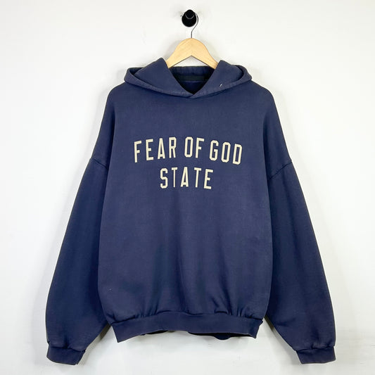 FEAR OF GOD ESSENTIALS STATE NAVY HOODIE