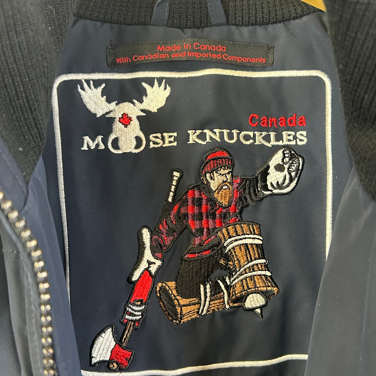 MOOSE KNUCKLES BOMBER FUR HOODED JACKET