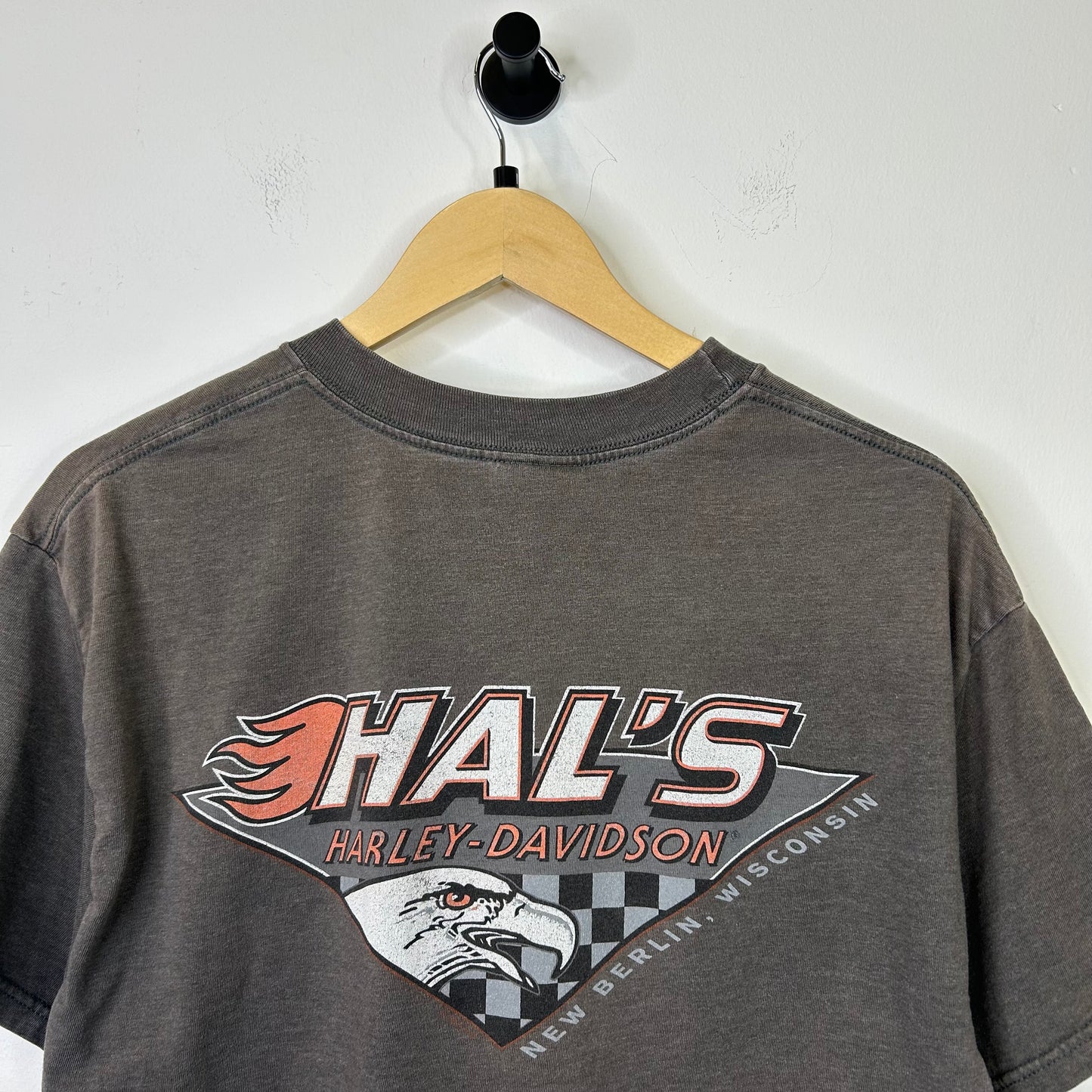 HARLEY DAVIDSON METAL AND ORANGE LOGO