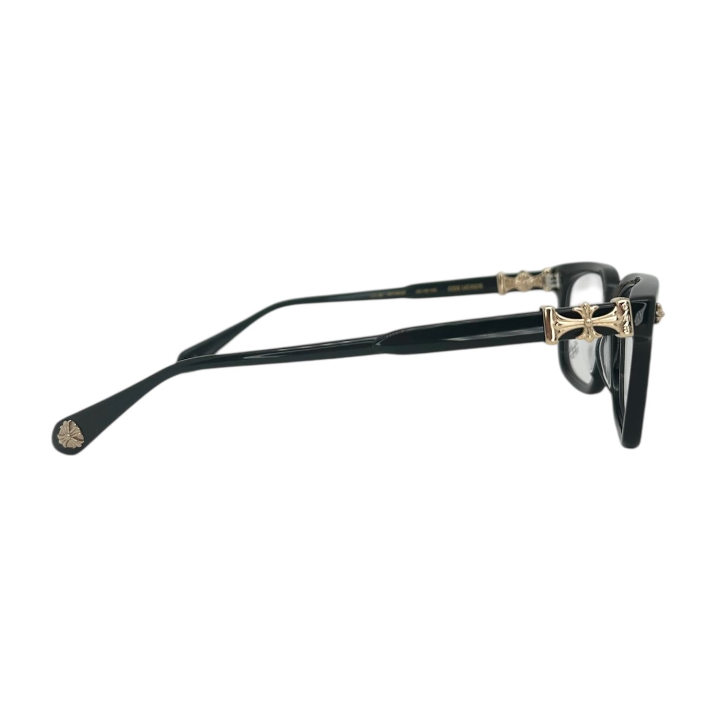 CHROME HEARTS COX UCKER BLACK GOLD SUNGLASSES